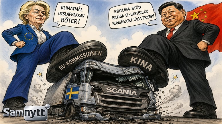 Artikelbild för artikeln: EU-krav och kinesisk prispress – dubbelt tryck på Europas lastbilsindustri