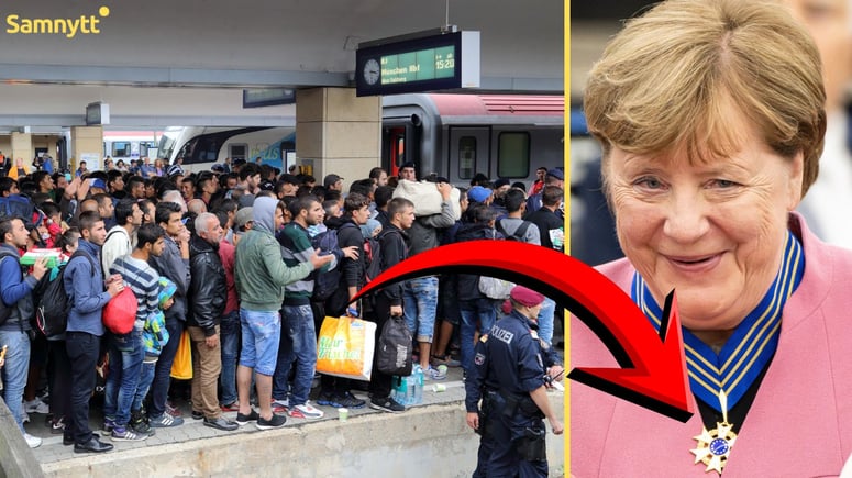 Artikelbild för artikeln: Efter massinvandring till EU - Merkel belönas med medalj