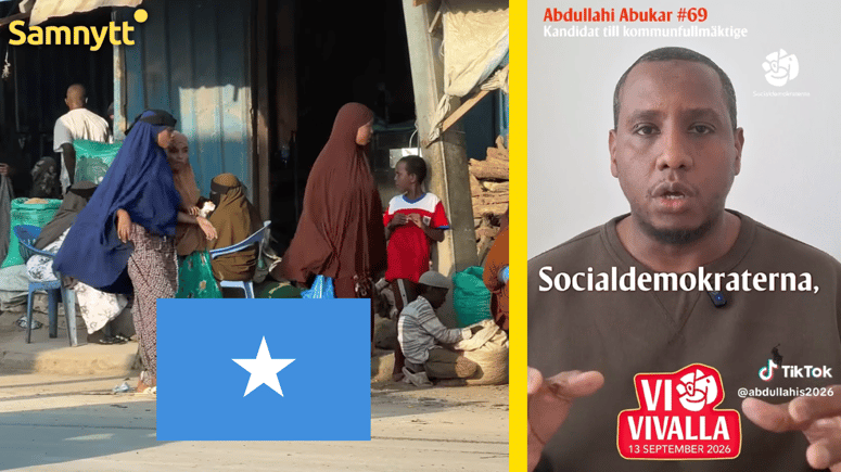 Artikelbild för artikeln: S-politiker kampanjar på somaliska: "Avgörs Sveriges framtid"