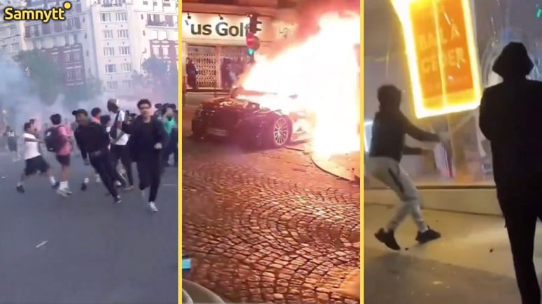 Artikelbild för artikeln: Paris-laget vann fotbollsfinalen - då firade "fransmännen" med kravaller