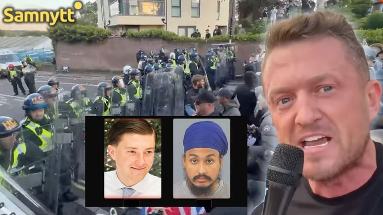 Artikelbild för artikeln: Stor Henry Nowak-protest mot polisens agerande - konfrontation mot kravallpolis