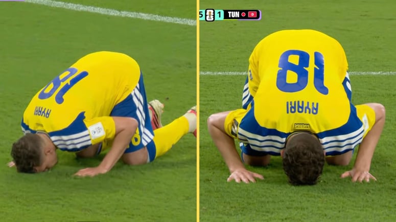 Artikelbild för artikeln: Sveriges VM-hjälte höll muslimsk bön efter målet