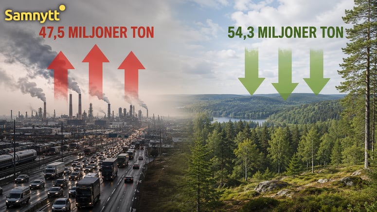 Artikelbild för artikeln: Trots Sveriges negativa nettoutsläpp: Naturvårdsverket varnar för ökande avstånd till klimatmålen