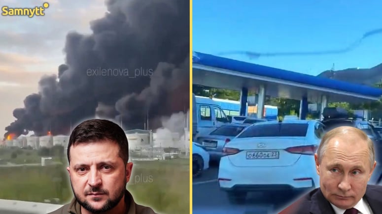 Artikelbild för artikeln: Efter Ukrainas attacker: Putin medger problem i bränsleförsörjningen