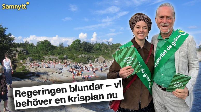 Artikelbild för artikeln: Miljöpartiet i sommarvärmen: Vi kräver en krisplan om vädret