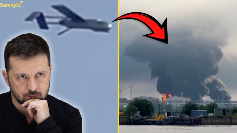 Artikelbild för artikeln: VIDEO: Ukraina slår ut oljeterminal i Sankt Petersburg