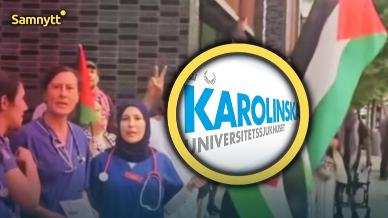 Artikelbild för artikeln: Karolinska vägrar intervju efter Gaza-demonstration i arbetskläder