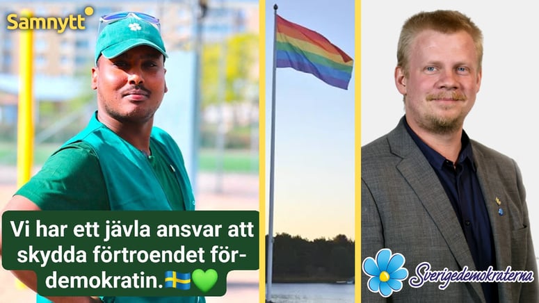 Artikelbild för artikeln: C-politiker Mohamud rasande när SD inte hissar Prideflaggan - JO-anmäler