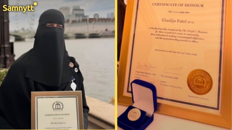 Artikelbild för artikeln: Kvinna i heltäckande muslimsk klädsel prisad i parlamentet - för arbete med unga kvinnor