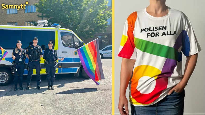 Artikelbild för artikeln: Efter uniformförbud: Här är polisens särskilda Pride-tröja