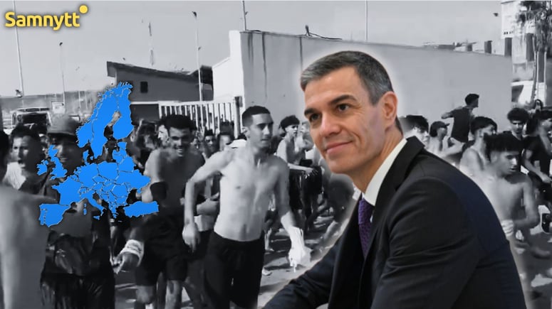 Artikelbild för artikeln: 22 EU-länder kräver krismöte efter migrantkrisen i Ceuta – pressar Spanien om migrationspolitiken