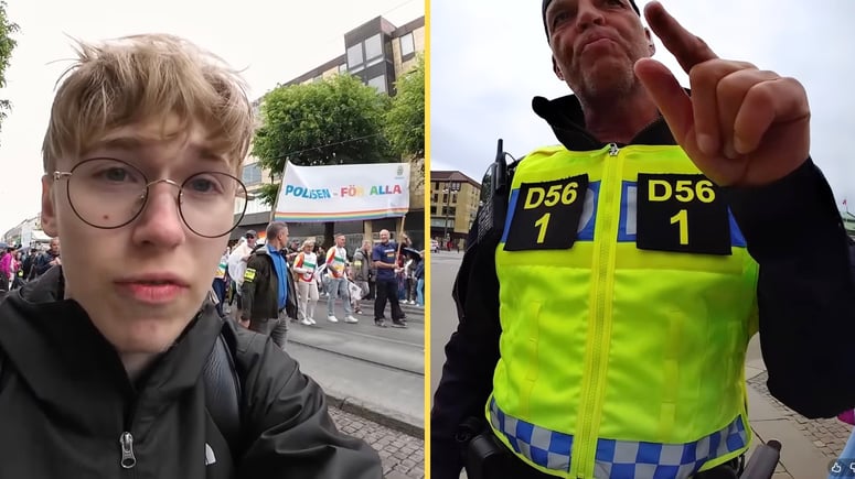 Artikelbild för artikeln: Åsiktspolis försöker läxa upp medborgarjournalist: "Vad tycker du om Pride?"