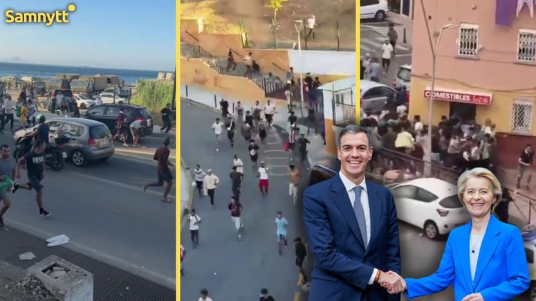 Artikelbild för artikeln: Efter arabiska invasionen av Cueta: Spaniens S-regering öppnar för att ta emot tusentals "minderåriga"