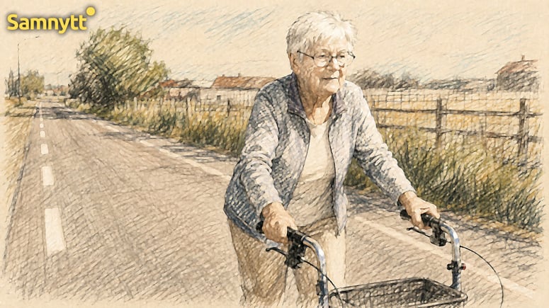 Artikelbild för artikeln: 80 mil till ett nytt knä – 89-åriga Ann-Maris resa med rullatorn speglar vårdens geografiska klyftor