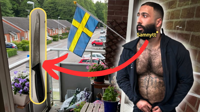 Artikelbild för artikeln: Naken balkong-libanes bröt sig in hos svenskar med kniv och skapade kaos: "Drogutlöst psykos"