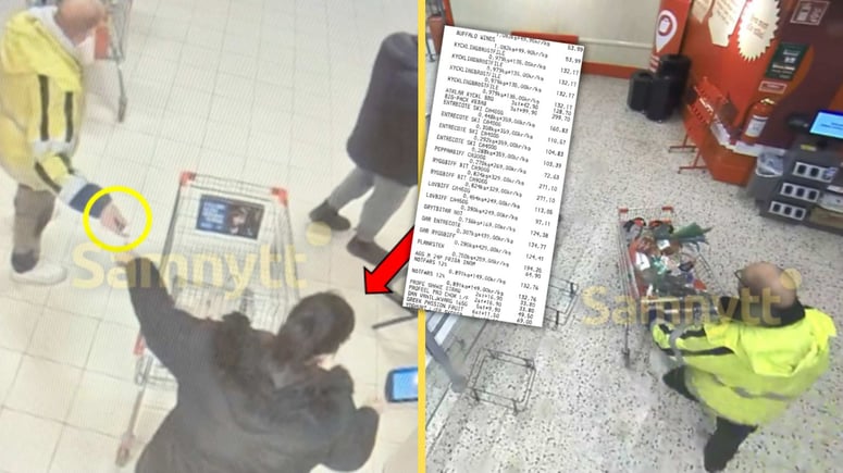 Artikelbild för artikeln: BILDEXTRA: Här fyller paret kundvagnarna för 15 000 kronor - betalade under 100 kronor