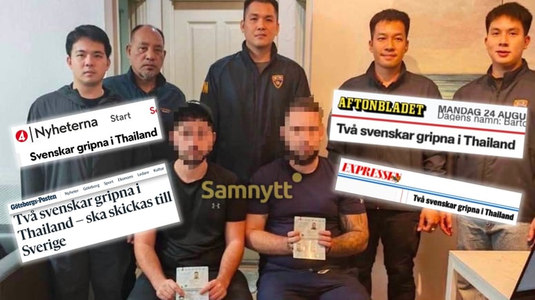 Artikelbild för artikeln: Här är mediernas "svenskar" som gripits i Thailand