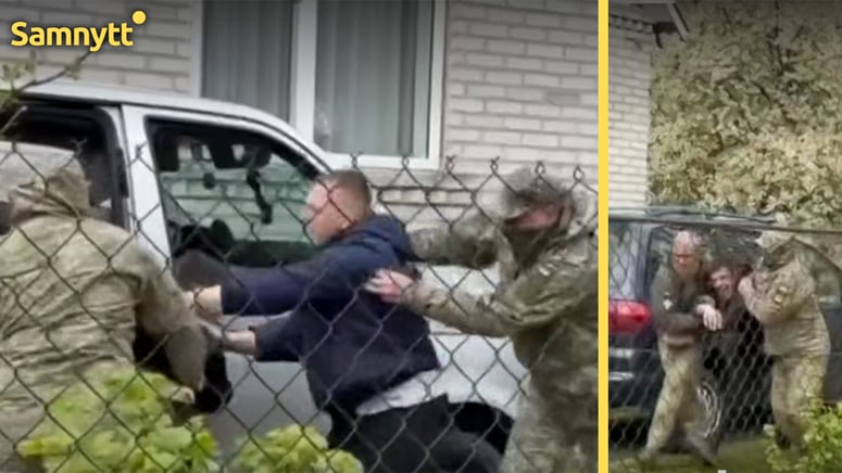 Artikelbild för artikeln: SVT:s kamera fångade den omtalade tvångsmobiliseringen i Ukraina