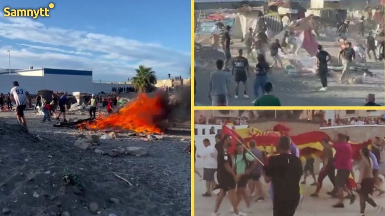 Artikelbild för artikeln: Våldsamma sammandrabbningar i Ceuta - spanjorer river migrantläger
