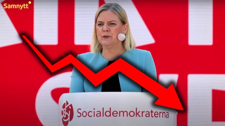 Artikelbild för artikeln: Socialdemokraternas nya fiasko: Rasar i mätning