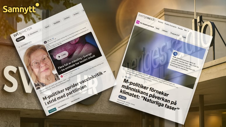 Artikelbild för artikeln: Public service jagar M-avvikare i valbevakningen – privata åsikter blir partipolitik
