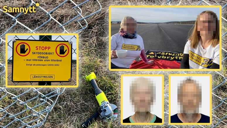 Artikelbild för artikeln: Protestfika på flygplatsens landningsbana kan sluta i fängelse