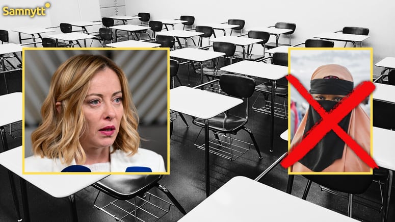 Artikelbild för artikeln: Meloni vill stoppa slöjor i italienska skolor – begränsar andelen utländska elever