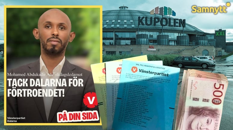 Artikelbild för artikeln: Poliskälla till Samnytt: V-politikern övervakades vid bankomat - delade ut pengar och valsedlar till somaliska kvinnor