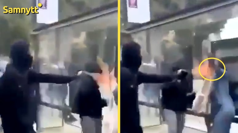 Artikelbild för artikeln: VIDEO: 15-åring bränner kvinna i ansiktet med eldkastare - nu gripen