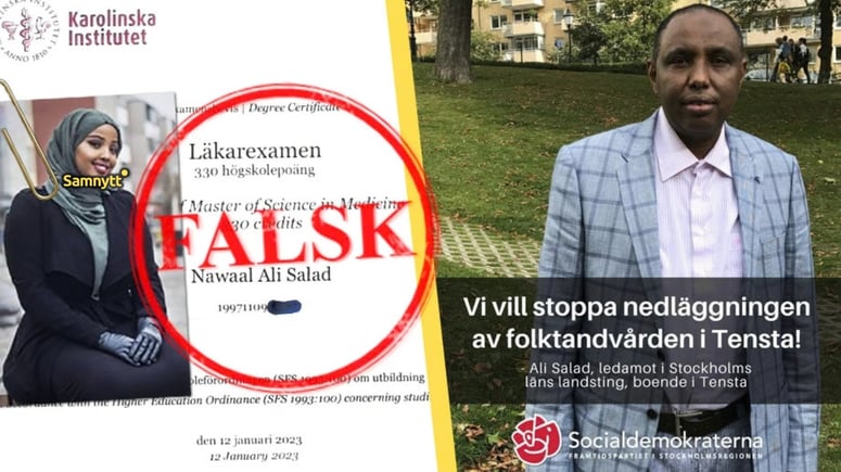 Artikelbild för artikeln: Somalisk S-profils dotter åtalas - förfalskade läkarexamen och vårdade hundratals patienter