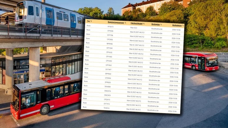 Artikelbild för artikeln: 38 SL-bussar har stulits - ingen vet hur