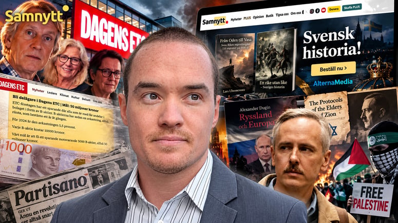 Artikelbild för artikeln: Excellerande i guilt by association när ETC ska naziststämpla Samnytt och Ekeroth