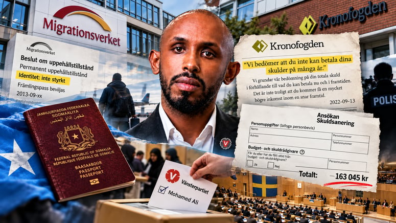 Artikelbild för artikeln: V-somaliern fick uppehållstillstånd utan styrkt identitet – blev sedan svensk medborgare trots skulder