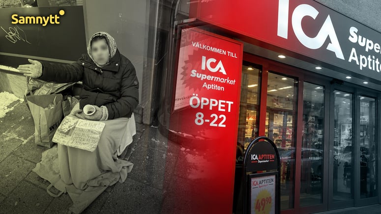 Artikelbild för artikeln: Samma tiggare utanför butiken i ett decennium – men svenska hemlösa avvisas av polisen