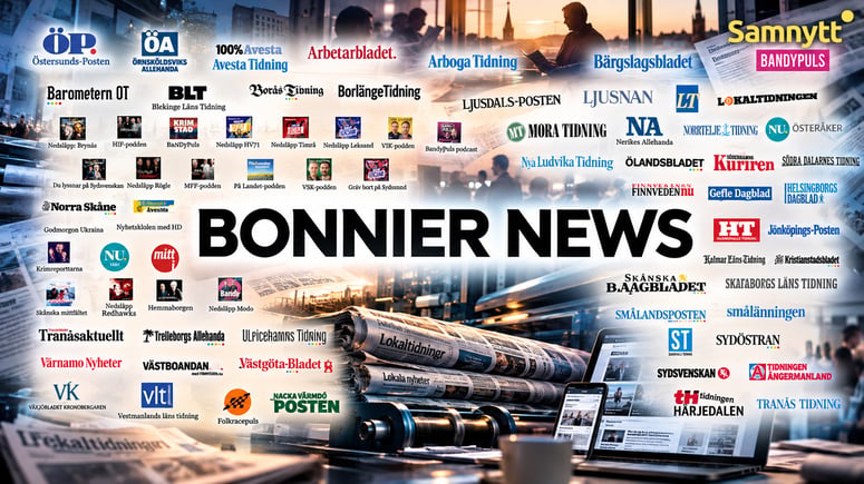 Artikelbild för artikeln: Bonnier dominerar svensk lokalpress – får halva statliga mediestödet